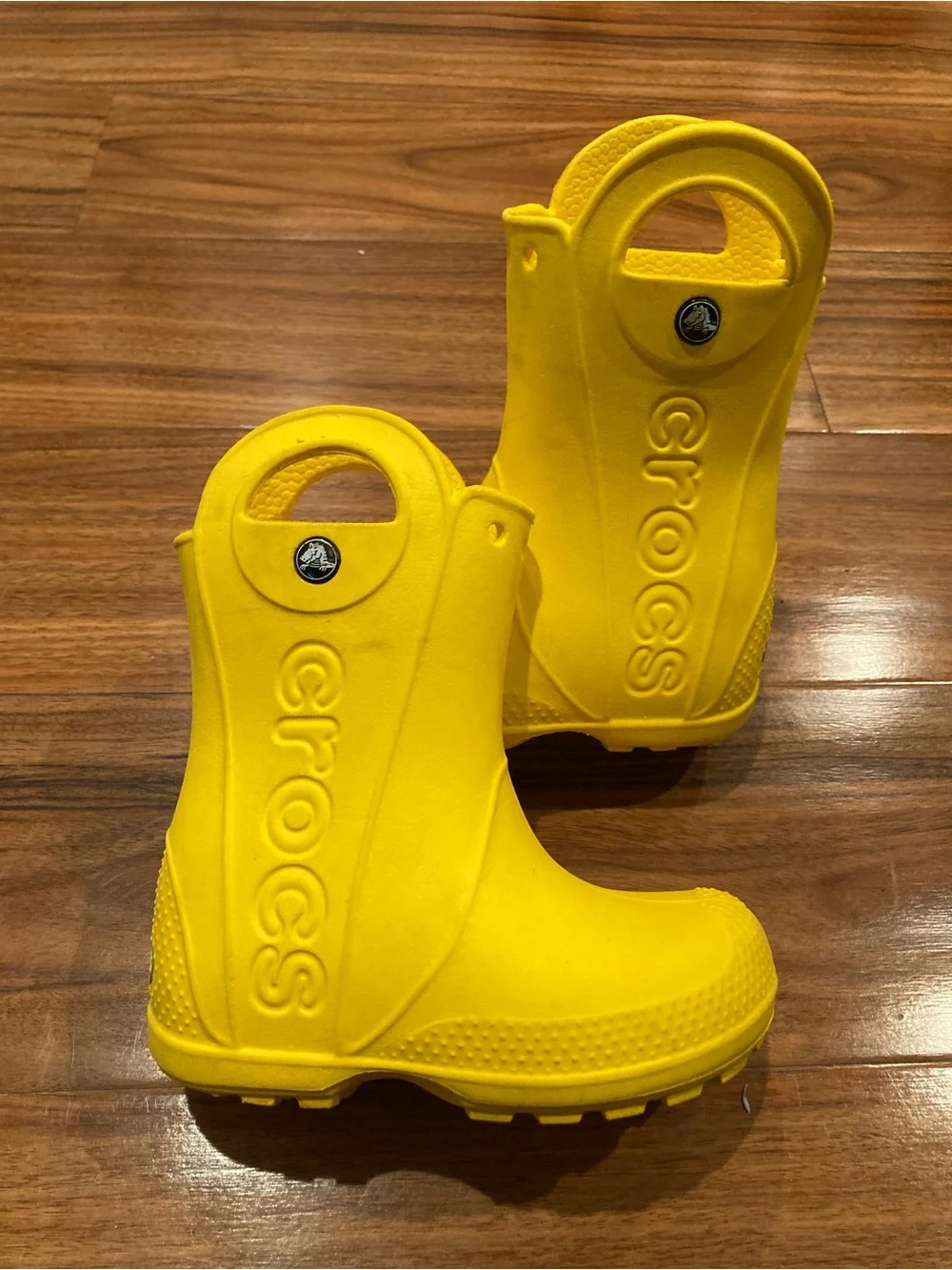 Crocs Kids Handle It Yellow Rain Boot Rubber Unisex Children Size  C8